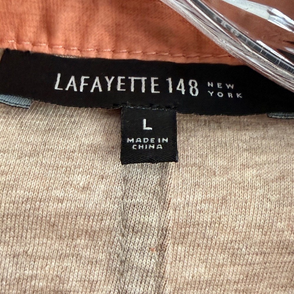 Lafayette 148 New York Jacket Womens L Coral Cotton Poly Utility Short Sleeve‎ - Picture 3 of 8